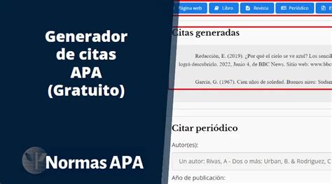 generador formato apa 7|Generador APA en línea – Grafiati